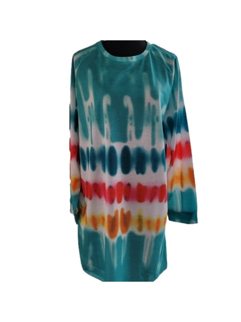 Tie Dye Long Sleeve T-shirt Dress Size OS (oversized small/medium) NWOT